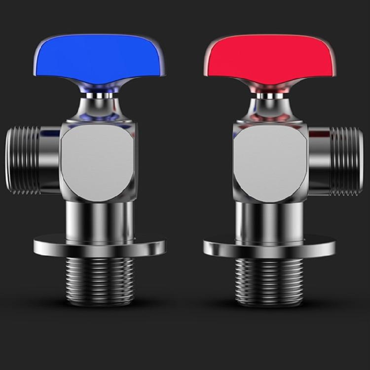 Bathroom High Flows Hot/Cold Water Shut Off Valves 1/2inch Turn Angle Stop Valves Metal Plumbing Fitting Easy to Install