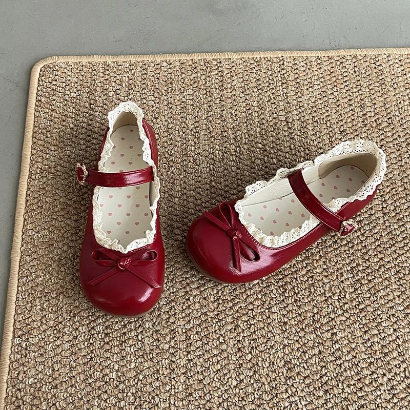 Fashion Spring Autumn Butterfly-knot Women Flats Round Toe Ladies Casual Ballet Shoes Soft Leather Comfort Dress ballerinas Shoes