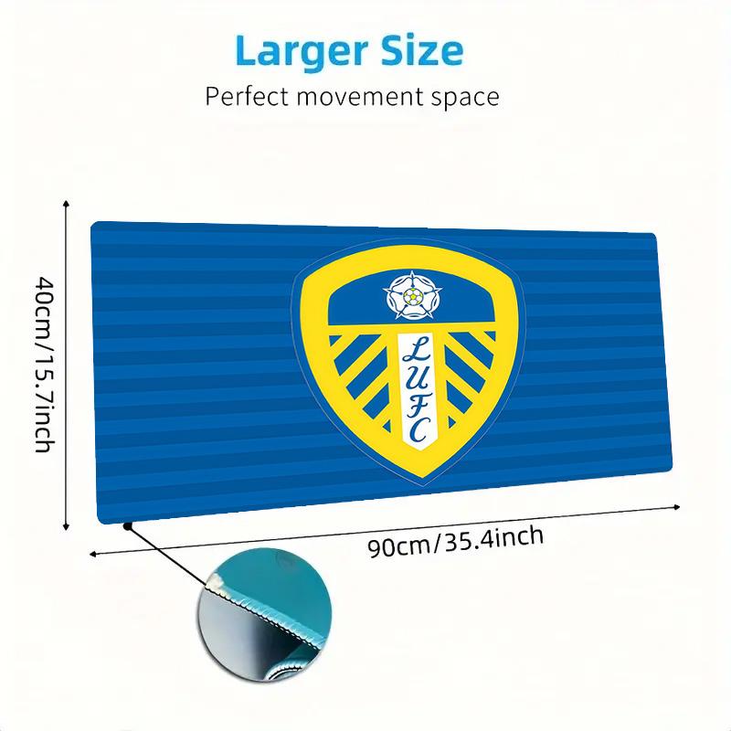 Leeds United Print  Cushion Non-slip Laptop Tablet Big Mousepad XXL Mat Mini PC Playmat With Lock edge