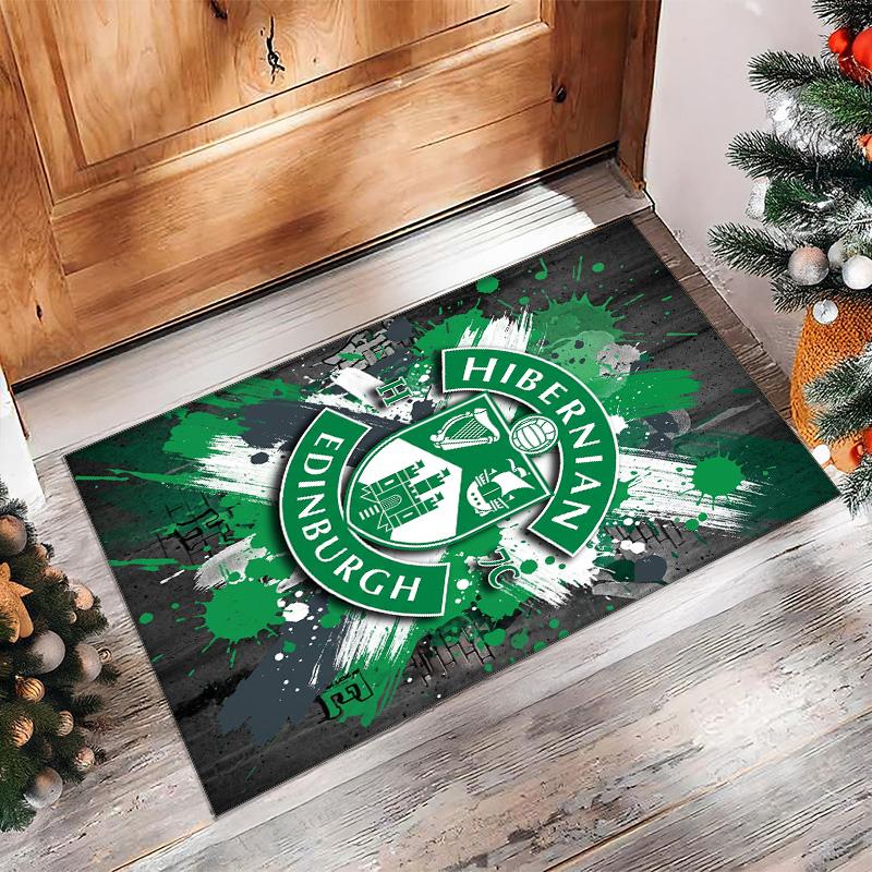 Tappeto Morbido per Pavimento Antiscivolo Hibernian FC Calcio Calcio Modello Tappeto per Interni Tappetino Decorazione Sportiva per Camera da Letto