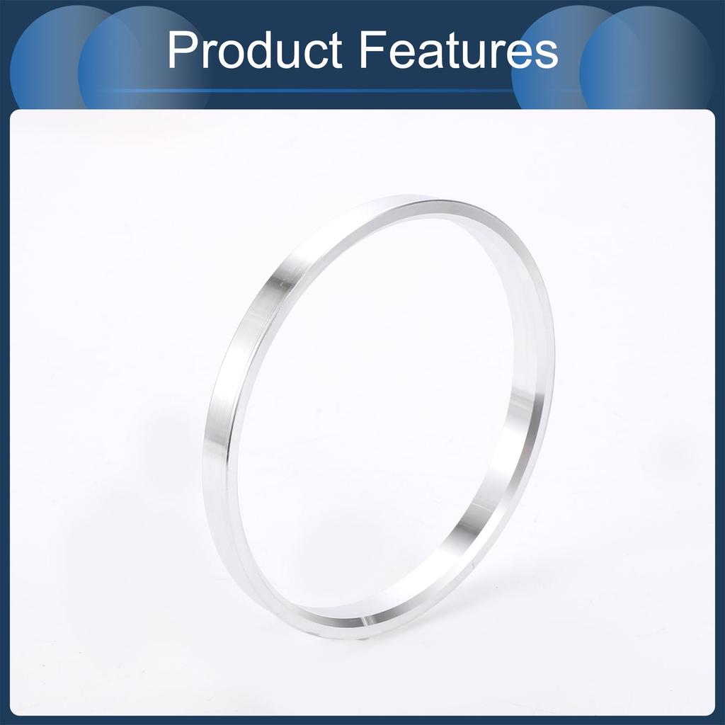 INFINAUTO Hub Centric Ring 100mm OD 93.1mm ID Car Wheel Hub Ring Aluminum Alloy Silver Tone 4pcs