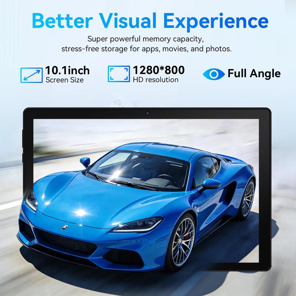 Android 15 Tablet, 10.1 Inch, 24GB RAM+64GB ROM, Keyboard And Mouse Set