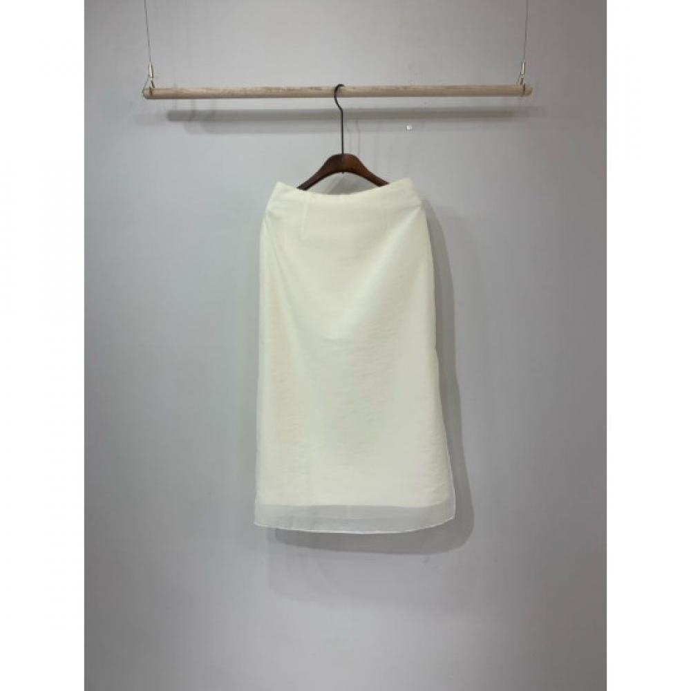 C S In THe Room  Sm  Oz baSraCk SHeer Layered H lIne Long Skirt 3Color