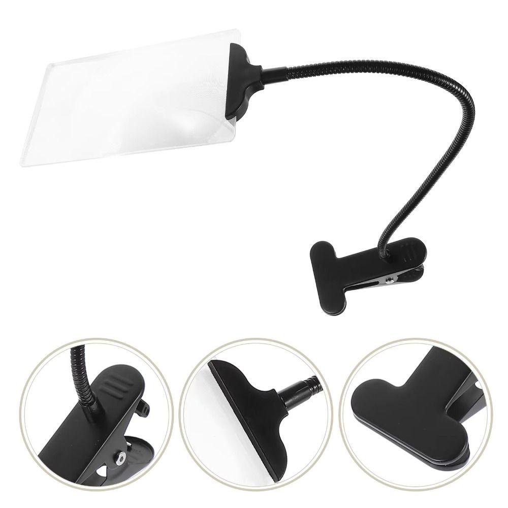 Adjustable Magnifying Glass with Clip Flexible Magnifying Glass 5X Magnifier Magnifying Glass