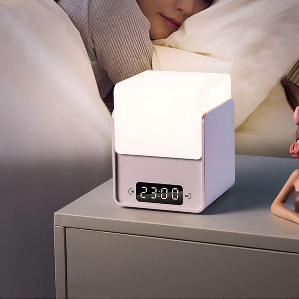 Soft Light Time Cube Night Light LED Sleep Light Simplicity Clock Light  Gift