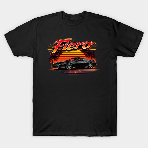 Men Black Print T-shirt Pontiac Fiero No-Cut Transfer Paper Print Cotton Tshirt S чёрный