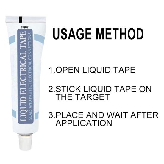 30ml Liquid Electrical Tape High Temperature Resistance Flame Retardant Eco-friendly Practical Insulation Liquid Tape for Wire Bonding