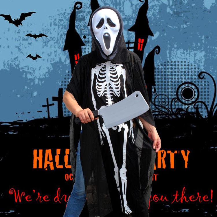 Ghost Soldier Halloween Costume: Scary Skeleton Suit for Cosplay & Masquerade Parties