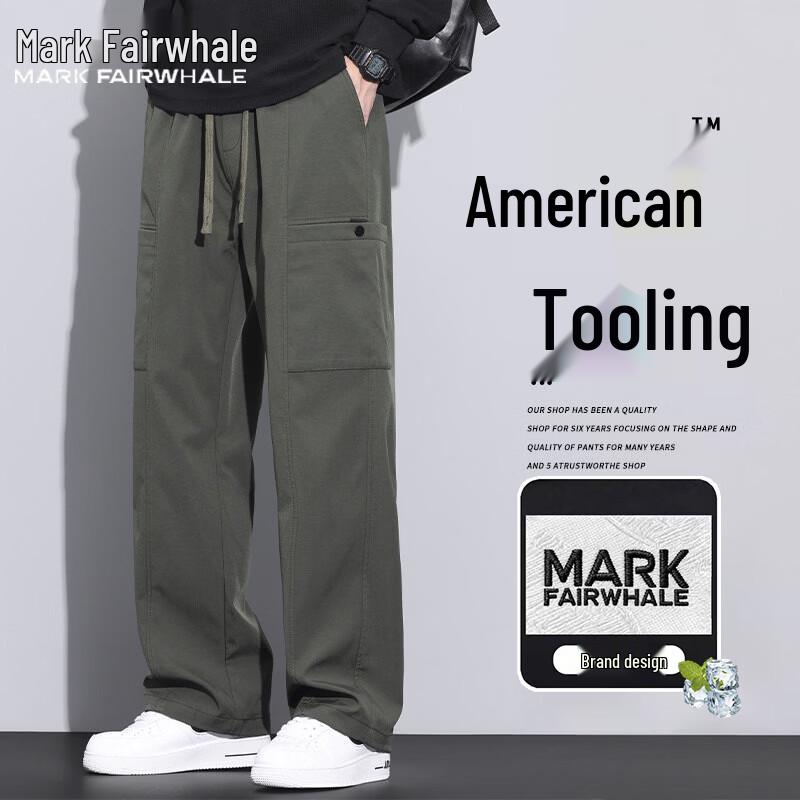 Mark Fairwhale Men s Loose Fit Straight Cargo Pants L
