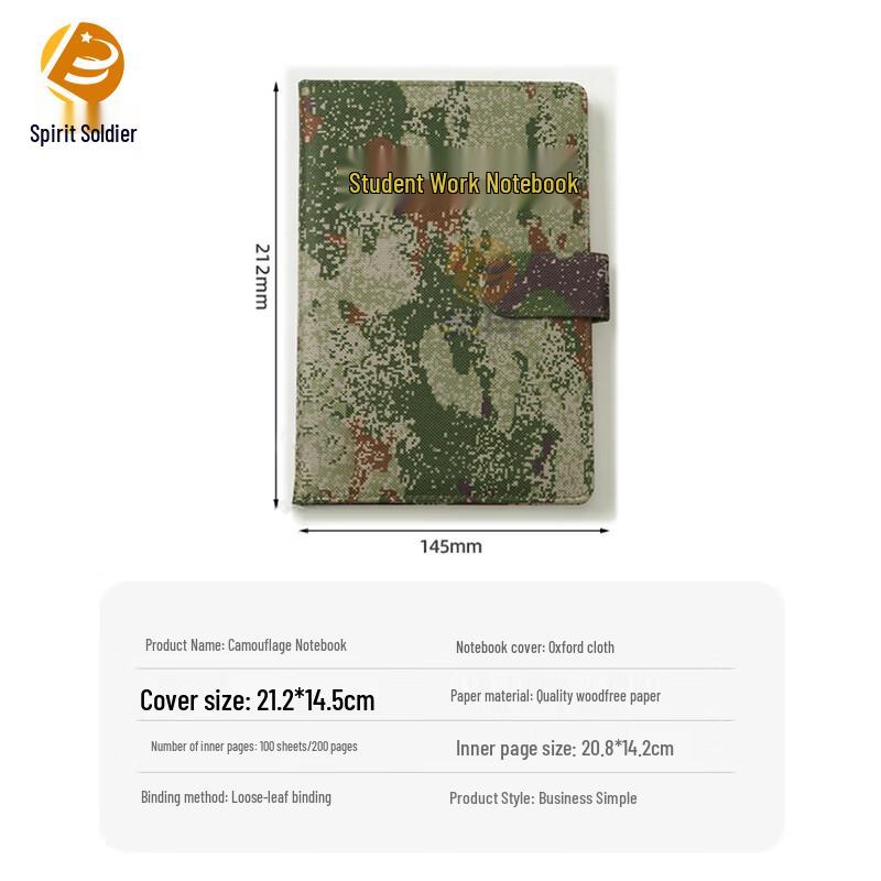 Cuaderno Impermeable de Tela Oxford Camuflaje Ling Bing