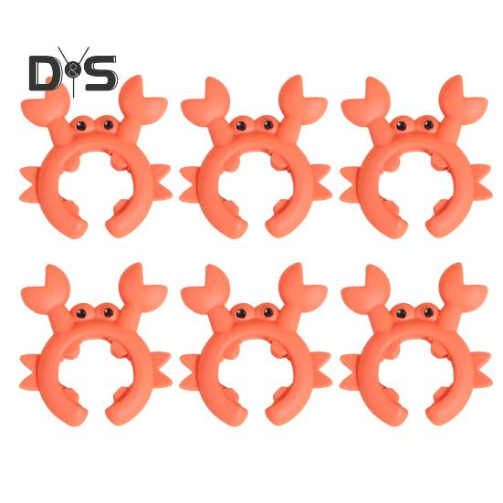 6 ks Držáky na špachtle Žáruvzdorné Proti opaření Kompaktní velikost Víceúčelové Silikonové držáky na náčiní Držáky na lžíce ve tvaru kraba