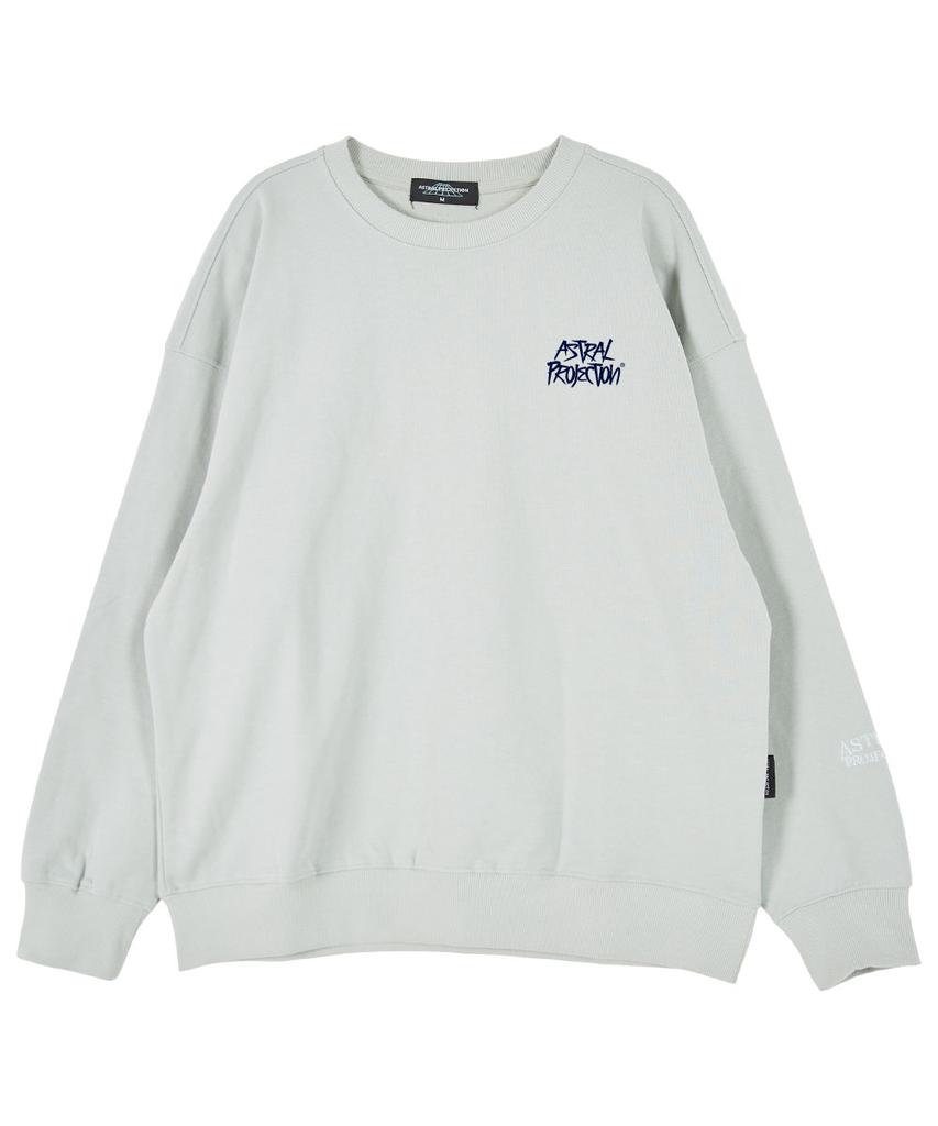 ASTRAL PROJECTION Graffiti Lettering Oversized Drop Shoulder Sweatshirt_Mint