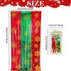 Christmas Snowflake Pattern Fringe Curtain Photo Prop for Holiday Gatherings Quick Setup Accessories 2MX1M Party Decoration