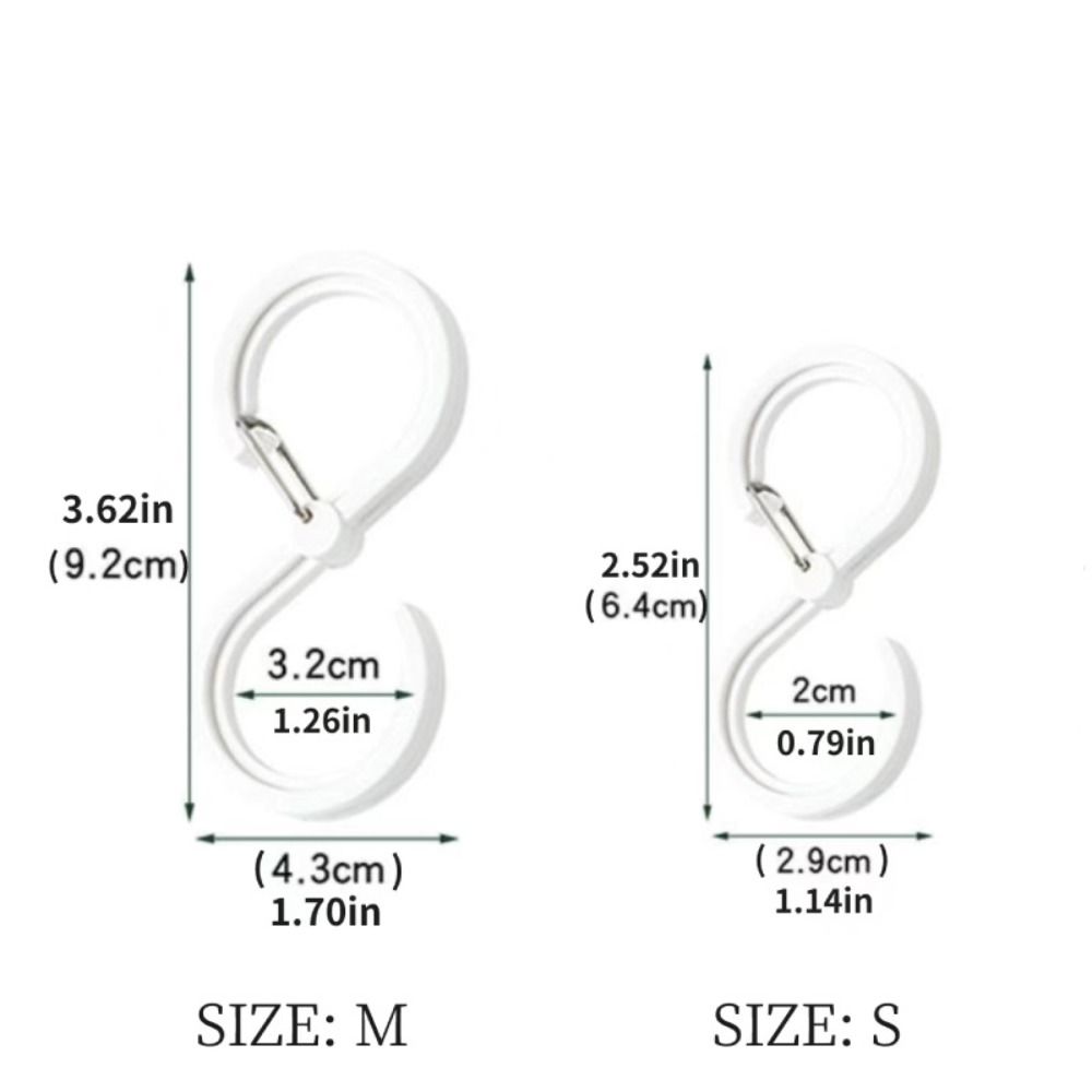 8pcs Plastic S Shaped Hook Multifunctional Kitchen Hanger Coat Hook Hanging Hooks  Storage