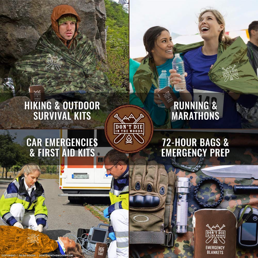 Tough Emergency Blanket Extra Thick Thermal Mylar Foil Space Blanket Waterproof Ultralight Outdoor Survival Gear for Hiking Camping Running Emergency