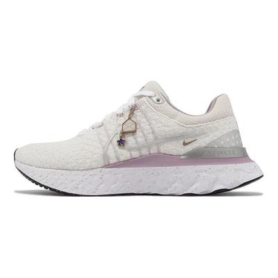 Tênis Feminino React Infinity Run Flyknit 3 Bling Marrom Light-Orewood-Brown Prateado Metálico FB1864-101