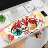 Gaming Mouse Pad Large Desk Mat Antislip Stitched Edges Cute Anime Girl Colorful Cartoon Print Waterproof Mat for Home