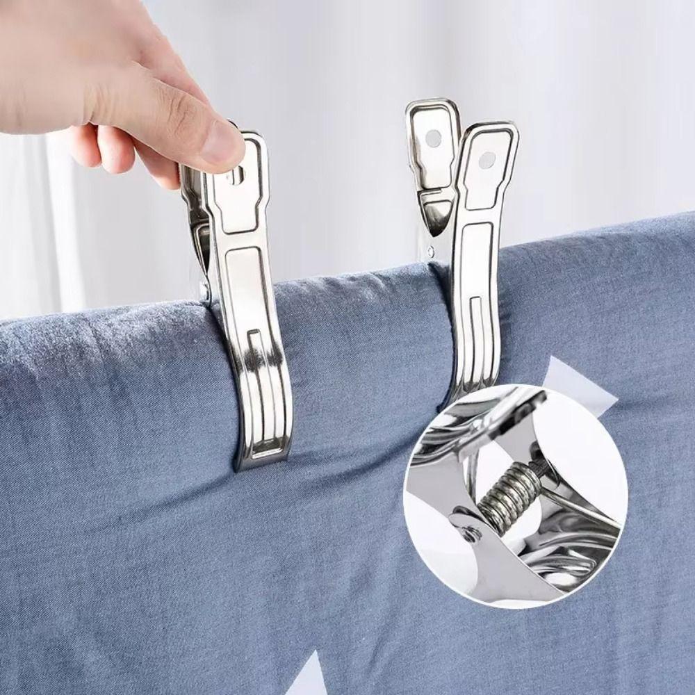 Heavy Duty Clothes Pins Reusable Stainless Steel Clips Beach Towel Clips  Home Storage