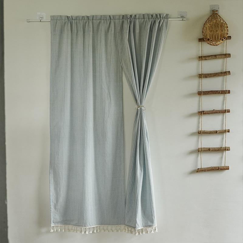Tenda in Cotone e Lino Stile Giapponese Divisorio Cucina Soggiorno Camera da Letto Tenda da Appendere alla Porta Tende Mezzeporte per la Casa