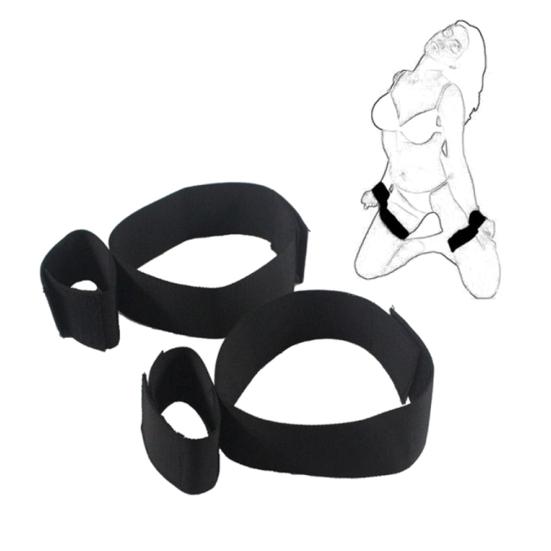 2Pcs Nylon Foot HandCuffs Thigh Restraints Bondage Straps Couples Flirt Sex Toy