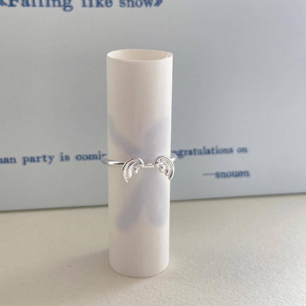 Süßer Engelsflügel Stern Ring: Stilvoller zu öffnender Indexfingerring für Damen