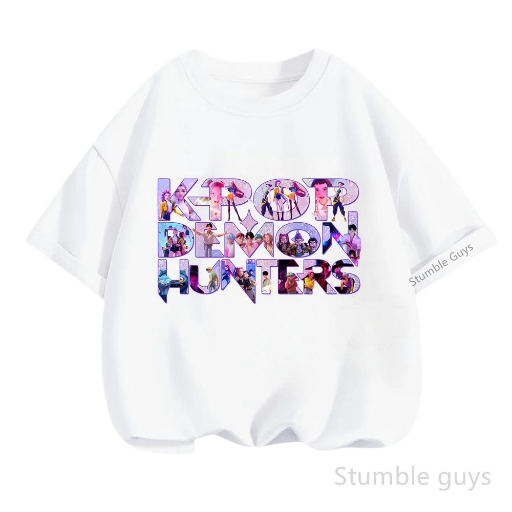 Summer Fashion Clothing KPop Demon Hunter Huntrix Kids T-Shirt Anime 100