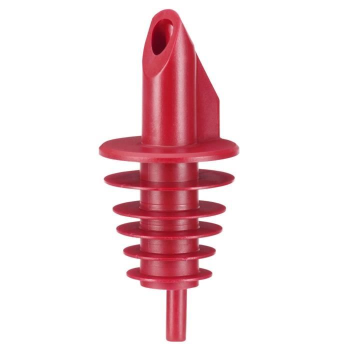 BILLY - verseur en plastique pour bouteilles de 0,5 à 1,5 litre - rouge - avec 5 lamelles