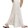 Design Estivo, Temperamento Chic, Sensazione di Pendente, Gonna Lunga in Pizzo Bianco, Gonna Lunga a Vita Alta Sottile a Forma ad A da Donna, Gonna Midi in Pizzo Bianco a Vita Alta
