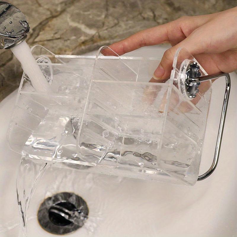 1pc 6 grids brown/green Household remote control&glasses rotatable Storage Plastics Shelf,multipurpose sorting rack for dormitory&Office&Home.