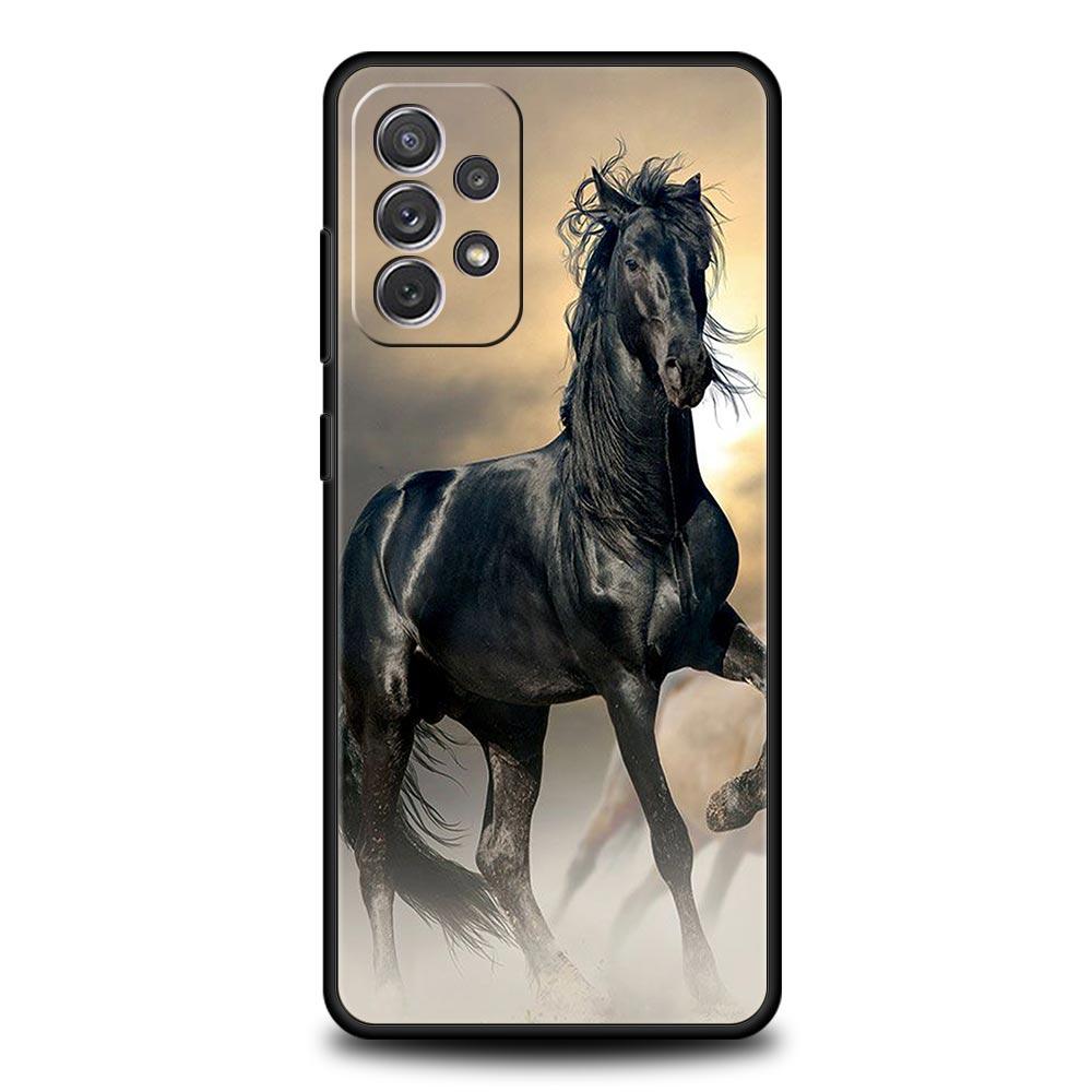 Running Horse Animal Phone Case For Samsung Galaxy A55 A53 A51 A35 A33 5G A31 A25 A23 A21s A15 A13 A73 A71 A05s A03s S8 S9 Cover
