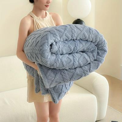 150*200cm Ultra-Soft Quilted Blanket - Lightweight & Portable, Perfect for Office Naps, Car Camping, Bed & Sofa Use, Machine Washable,Blanket for Bed