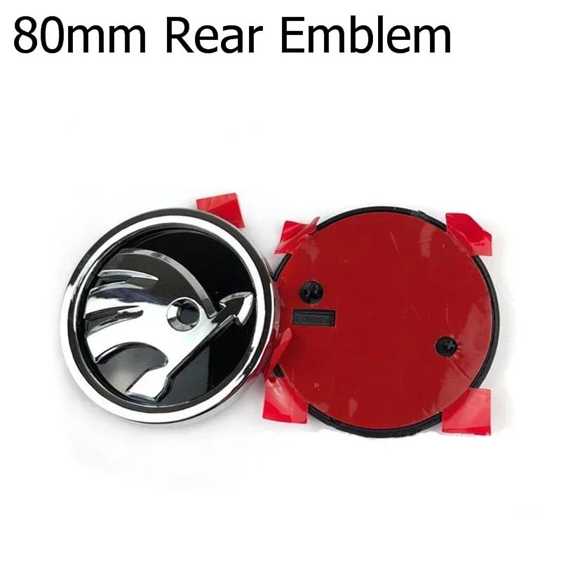 2025 New 80/90mm 3D ABS Car Front Grille Trunk Logo Sticker for Skoda Octavia 2 3 A5 A7 Kodiaq Fabia Rapid 3 Karoq Superb VRS Ac