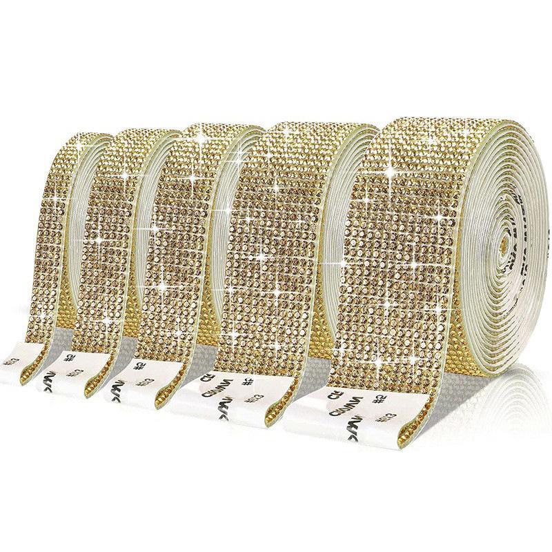 10Yard Rhinestone Ribbons Silver Self Adhesive Crystal Diamond Wrap Car Phone Bag Shoes Decoration DIY Arts Crafts Wedding Party