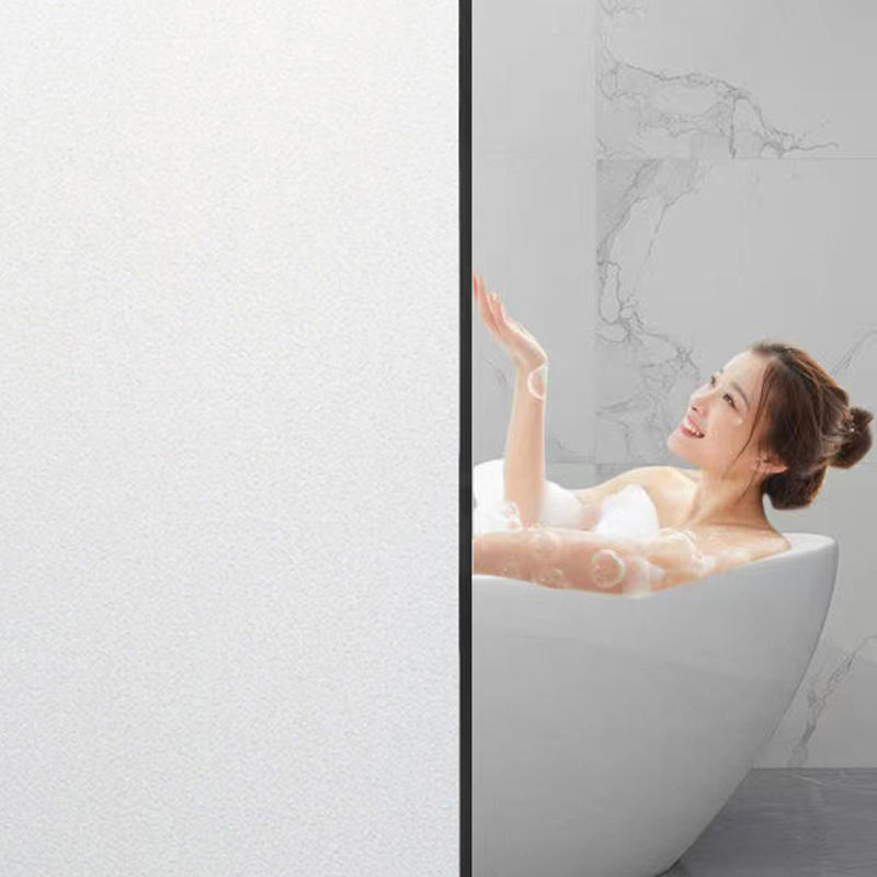 Window Film Frosted Glass Window Privacy Film No Glue Bathroom Window Privacy Film Static Cling Non-Adhesive Sun Blocking Heat