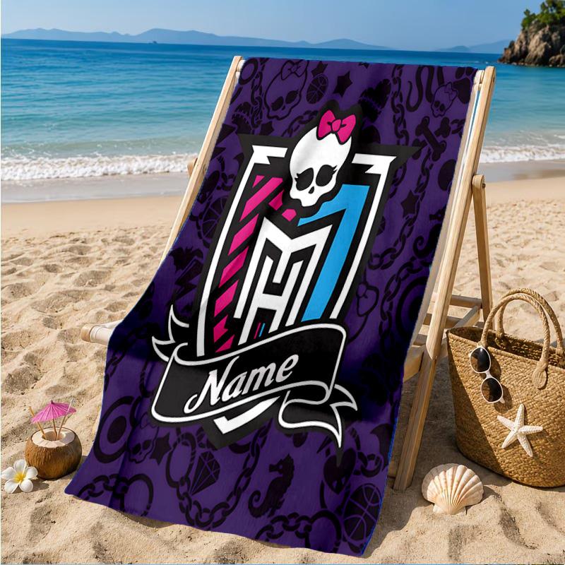 Custom Name High Party Beach Towel Microfiber Beach Towel, Lightweight and Quick-Dry, for Summer Travel, Swimming Pool Gift
