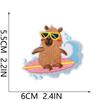 Hloupá Kapybara Vyšívaná Látková Nálepka Dekorace Tašky Groundhog Vyšívaný Odznak Zai Kreslené Slunce Vyšívaná Nálepka Žehlení