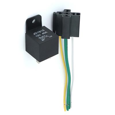 Releu fuzibil pentru automobile 12V DC 4 pini 40A Releu normal deschis 40A Siguranță cu spătar 4Pin/5Pin