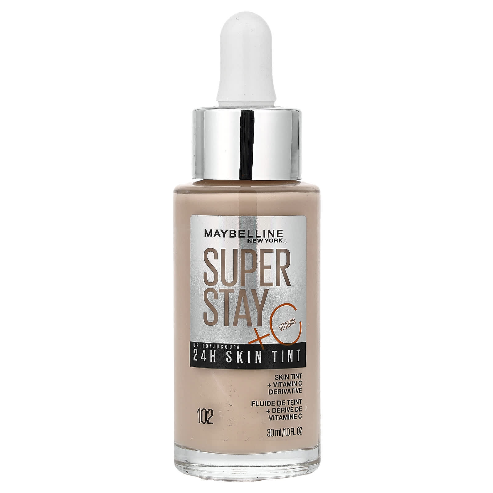 

Maybelline, Super Stay, 24-Hour Skin Tint, 102, 30ml (1 fl oz)