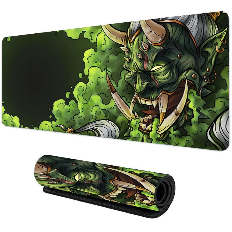 Large Mouse pad xxl x3mm Japanese ghost Prajna Natural rubber lockedge Gaming desk mat gamer pc table desktop accessories