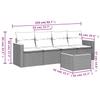 Vidaxl 5-Cz. Garden Lounge Set, Cushions, Black PE Rattan