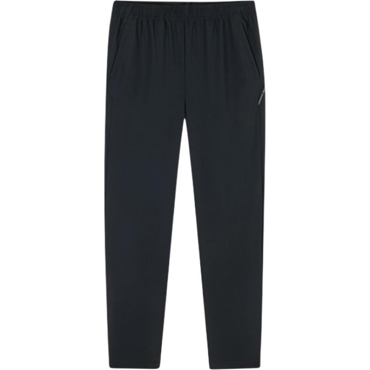 

Anta Comfortable Casual Simple Straight Leg Fitness Lace-Up Knitted Sports Pants Men Pants Basic-Black 152437311N-1 4XL