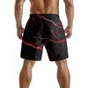 Pantaloncini Casual da Uomo con Elemento Fulmine Oscuro Naturale Europeo e Americano Pantaloni da Spiaggia