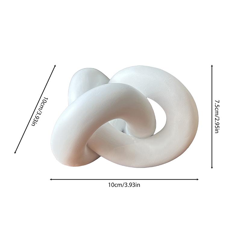 Resin Knot Decor Chain Link Decor White Rool Coffee Table Decor Book Shelf Decor Accents Home Decor Console Table Decor Items
