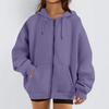 Women's Fashion Casual Long Sleeve Solid Color Hooded Sweatshirt Tops
