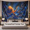 Octopus Sea Life (81) Theme Custom Tapestry Personalized Custom Name Text Wall Hanging Tapestry Home Decor Background Cloth