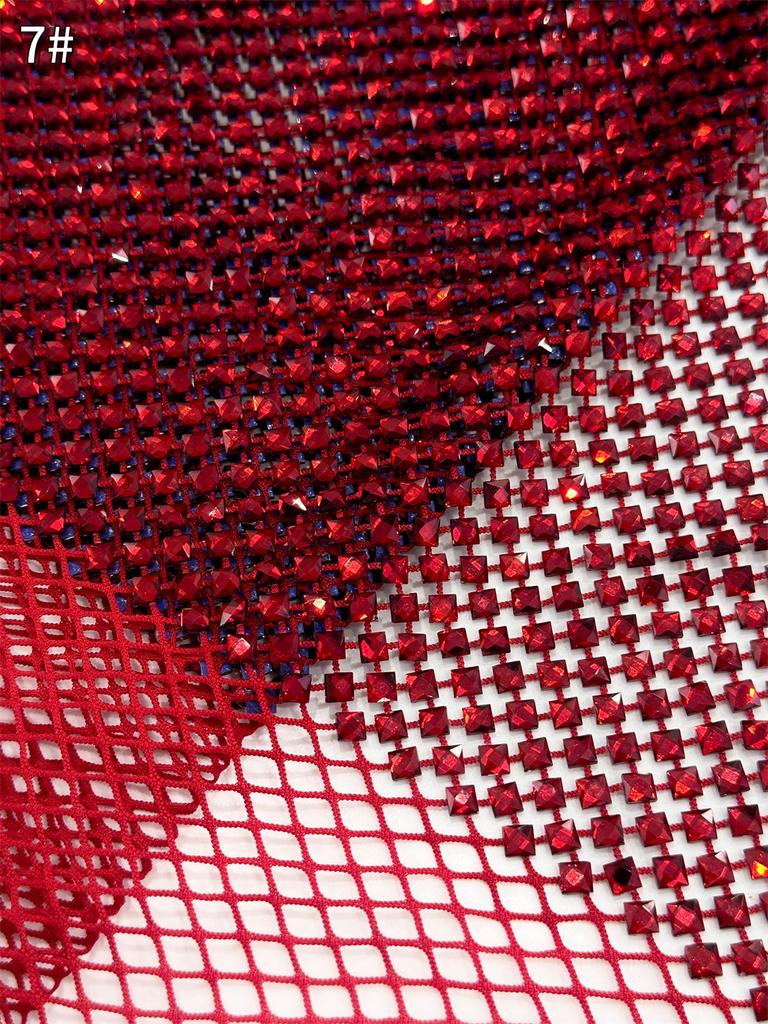 Heavy Process Crystal Decor Gold Stones for Party Dress Series, Embroidery Elastic net Lace, Super Top Quality Fabric For Party