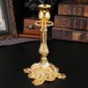Metal Candle Stand With Intricate Engraved Pattern Antique Taper Candlestick Holders For Weddings And Parties Decoration