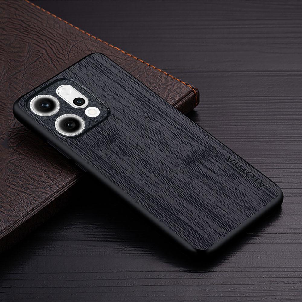 Case for Oppo Reno 15 14 14F Pro Max reno15F Straight Wood Grain PU Leather phone cover funda for OPPO Reno 15 Pro Max case capa