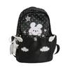 Schoolbag Cartoon Graffiti College Wind Dot Student Large Capacity Pain Bag Casual Japanese Tide Fashion Girl Versatile Backpack
