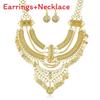 Finish Antique Coin Necklace Earrings With Bold Chain Women Accessories Elegant